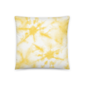 Yellow Tie-Dye Pillow