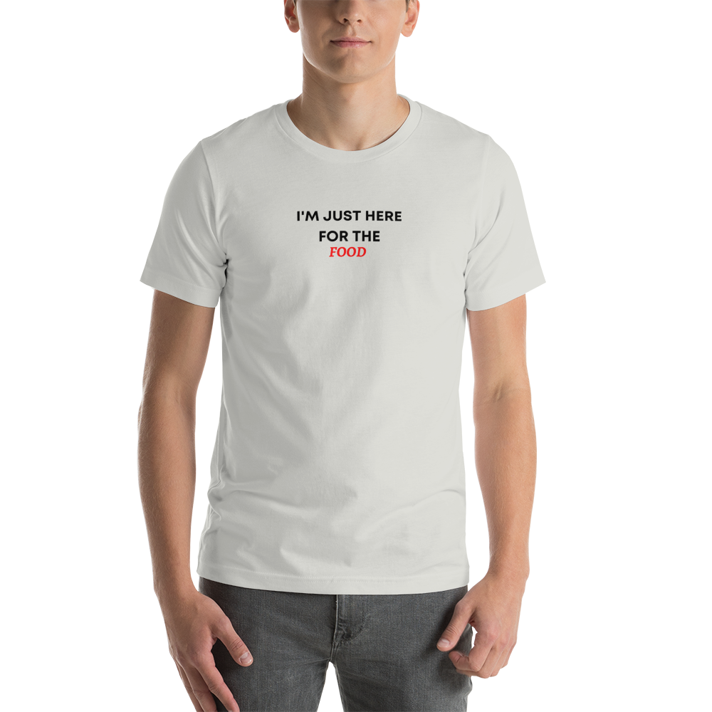 "I'm just here for the food" Unisex T-Shirt - Image 10
