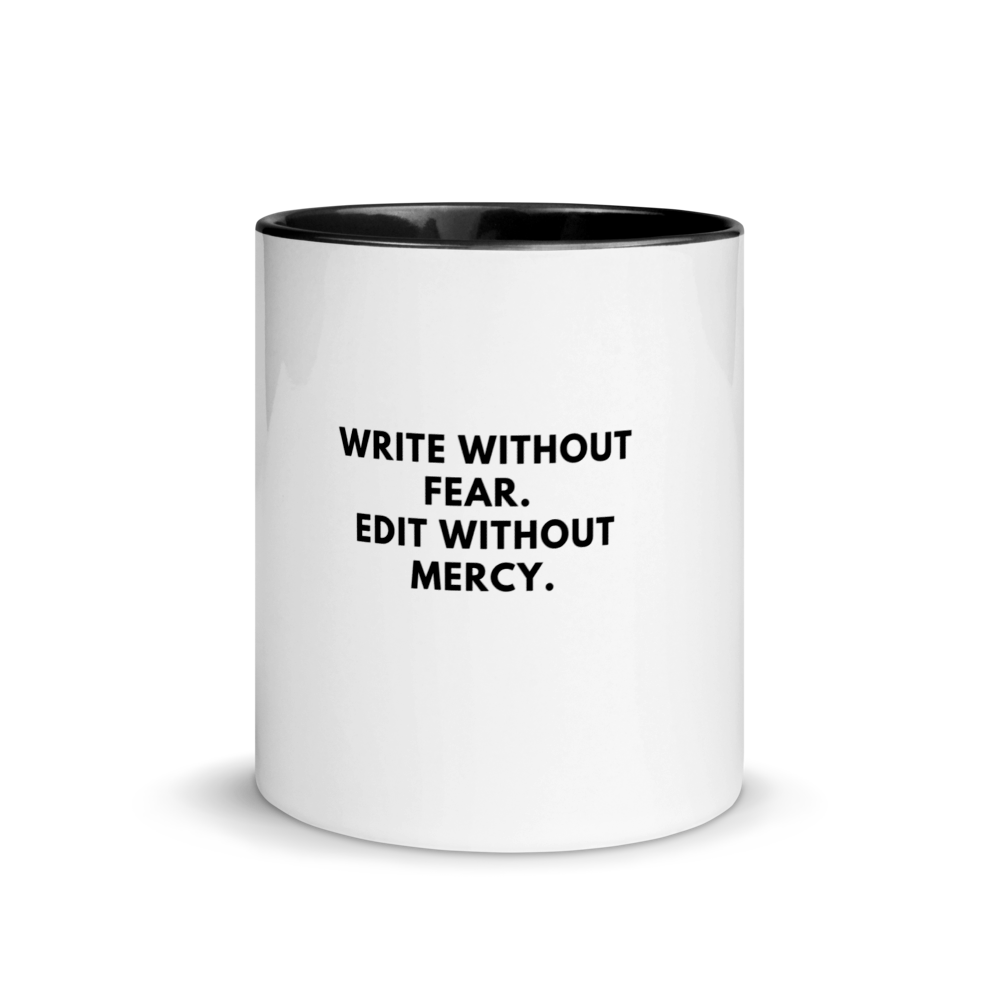 "Write without fear" Colour Mug - Image 3