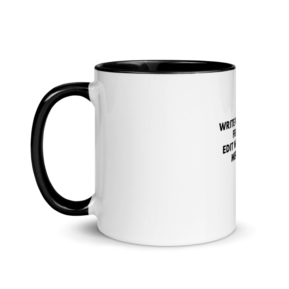 "Write without fear" Colour Mug - Image 4