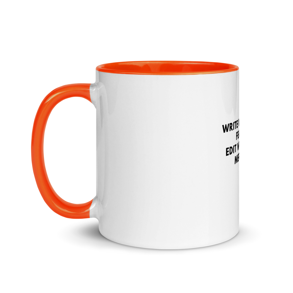 "Write without fear" Colour Mug - Image 10