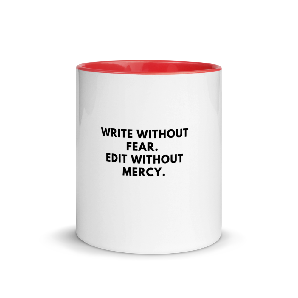 "Write without fear" Colour Mug - Image 6