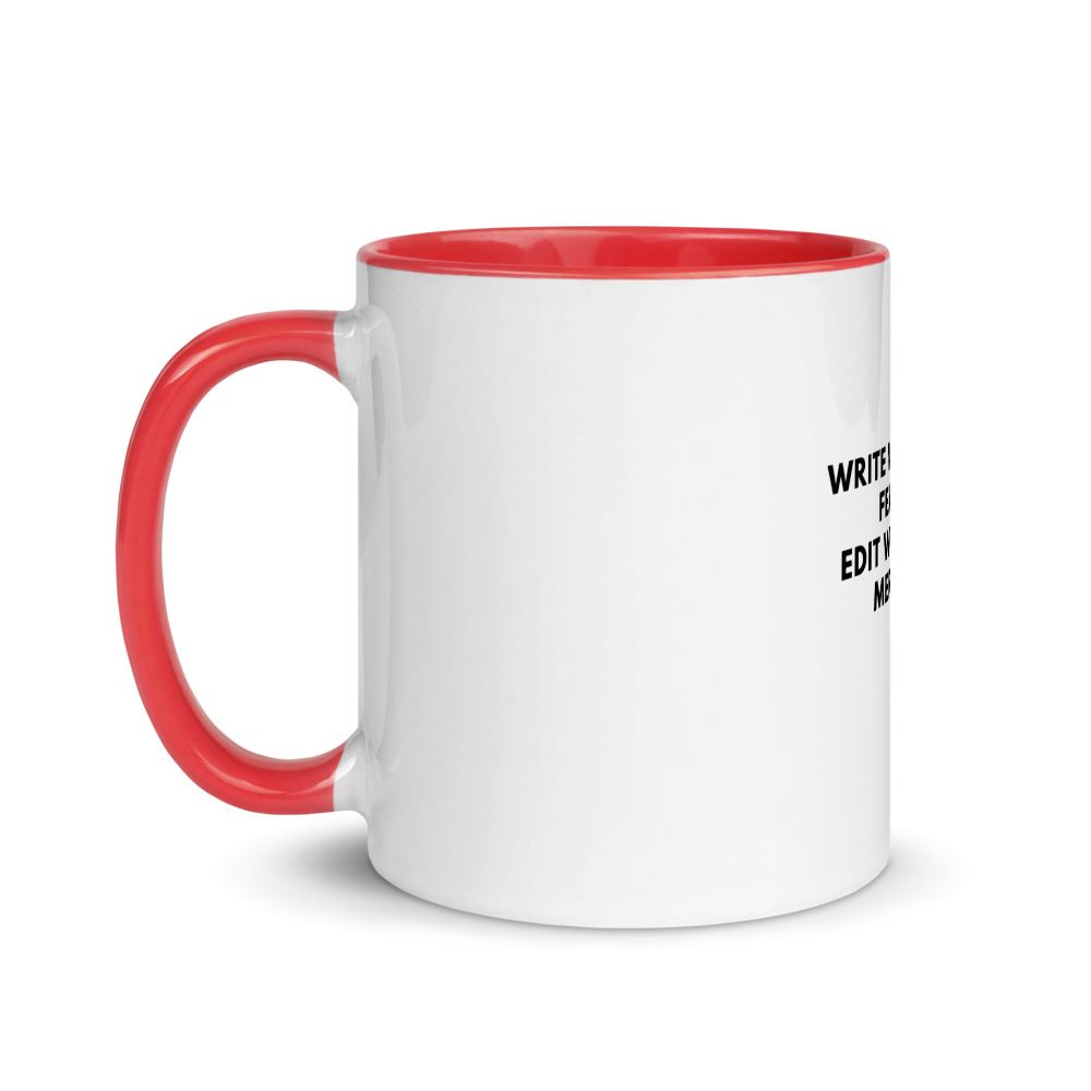 "Write without fear" Colour Mug - Image 7