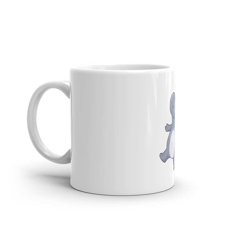 White glossy dinosaur mug - Image 3