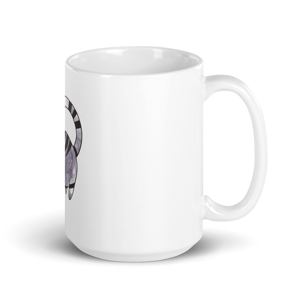 White glossy cat mug - Image 5