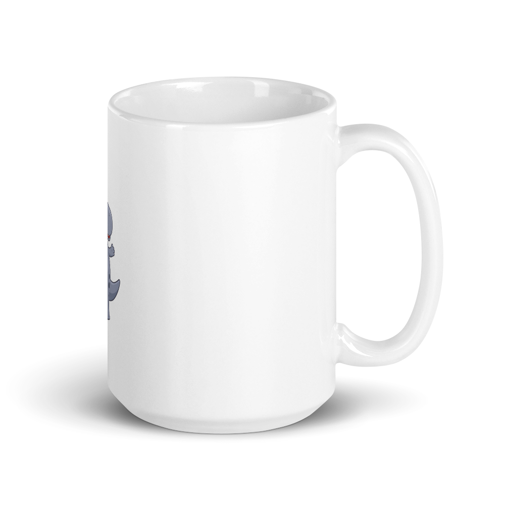 White glossy dinosaur mug - Image 5